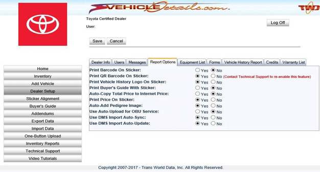 Vehicle Details Screen #2