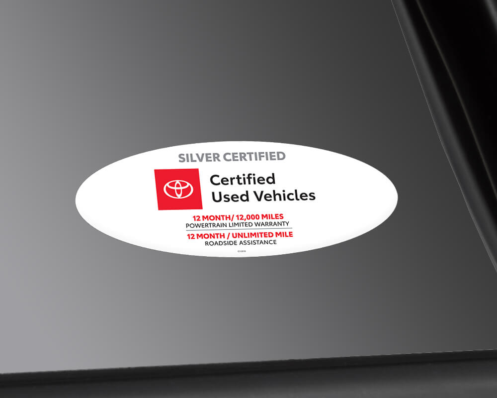 Silver Windshield Sticker Silver Windshield Sticker